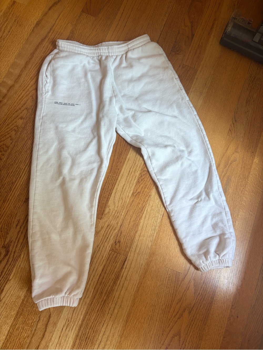 Pangaia White 100% Cotton Fleece Joggers